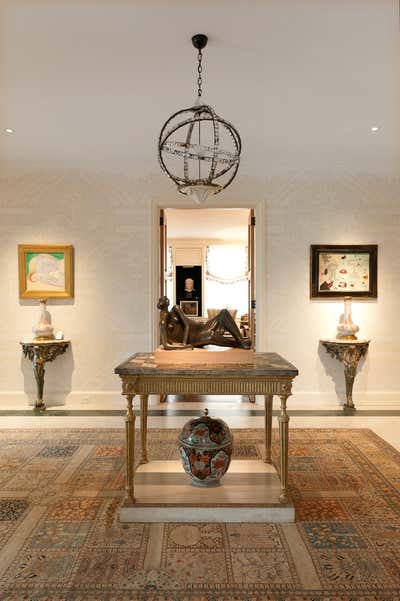  Eclectic Family Home Entry and Hall. Sutton Place Residence by Robert Couturier, Inc..