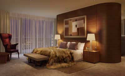  English Country Apartment Bedroom. London Penthouses by Douglas Mackie Design.