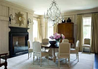  English Country Dining Room. Authentic by Suzanne Kasler Interiors.