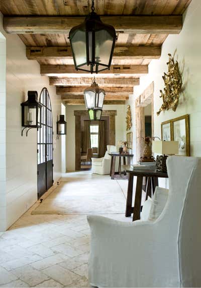  English Country Entry and Hall. Authentic by Suzanne Kasler Interiors.