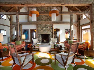  Country House Living Room. Modern Barn in Connecticut  by John Barman Inc.