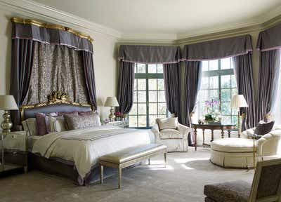  French Family Home Bedroom. Glamour by Suzanne Kasler Interiors.