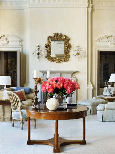  French Family Home Living Room. Glamour by Suzanne Kasler Interiors.