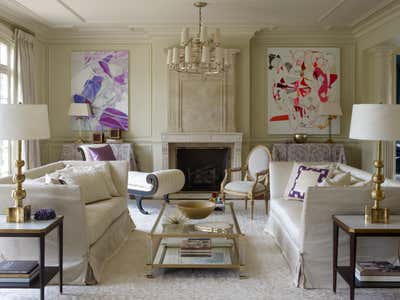  French Family Home Living Room. Chic by Suzanne Kasler Interiors.