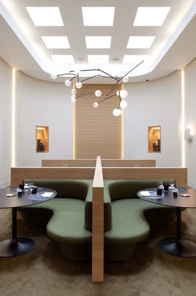 French Hotel Dining Room. Hotel Marignan by Pierre Yovanovitch Architecture d'Intérieur.