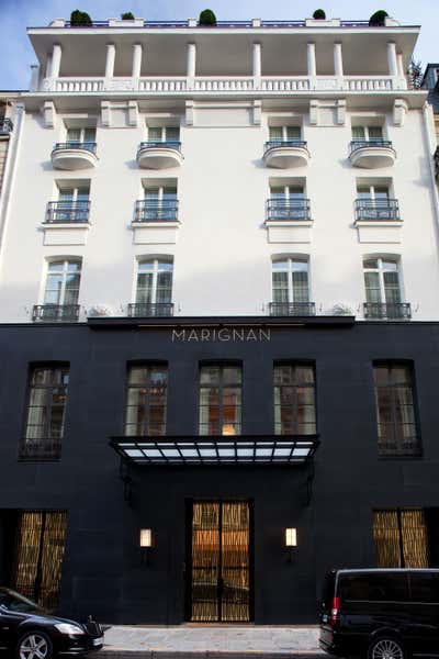  French Hotel Exterior. Hotel Marignan by Pierre Yovanovitch Architecture d'Intérieur.