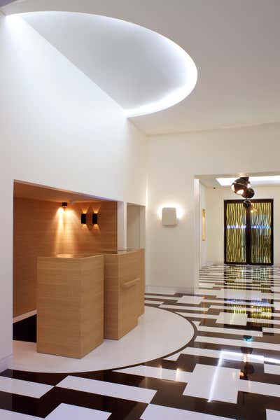  French Hotel Lobby and Reception. Hotel Marignan by Pierre Yovanovitch Architecture d'Intérieur.