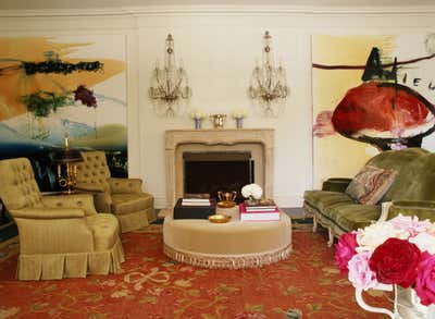  Hollywood Regency Family Home Living Room. Beverly Hills Fashion Designer by Peter Dunham Design.