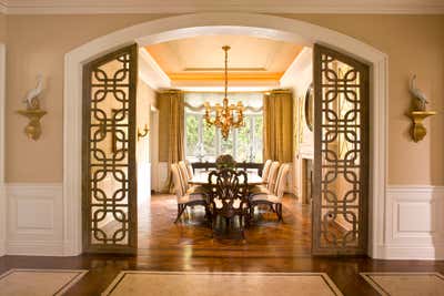  Mediterranean Family Home Dining Room. Traditional Elegance by Harte Brownlee & Associates.