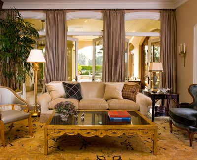  Mediterranean Family Home Living Room. Traditional Elegance by Harte Brownlee & Associates.