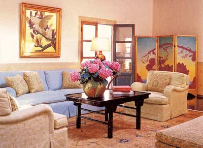  Mediterranean Family Home Living Room. Beverly Hills by Jarrett Hedborg Interior Design.