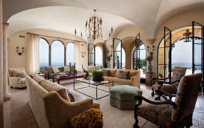  Mediterranean Living Room. Tuscan-Style Coastal Home by Philip Nimmo Inc..