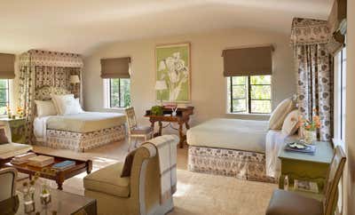  Mediterranean Family Home Bedroom. Bel Air Mediterranean by Suzanne Rheinstein & Associates.