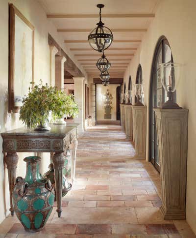  Mediterranean Family Home Entry and Hall. Bel Air Mediterranean by Suzanne Rheinstein & Associates.