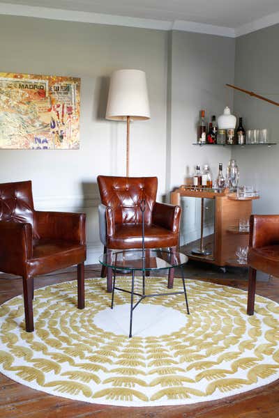 Mid-Century Modern Bar and Game Room. Swedish Lakeside Family Home by Sigmar.
