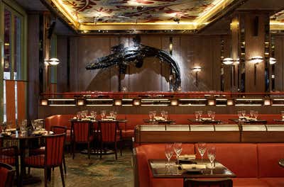  Mid-Century Modern Restaurant Open Plan. Sexy Fish by Martin Brudnizki Design Studio.