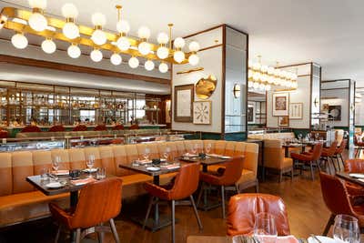 Mid-Century Modern Restaurant Open Plan. Café Boulud by Martin Brudnizki Design Studio.