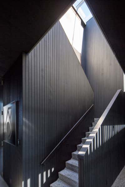 Modern Vacation Home Entry and Hall. East End House by Christoff:Finio Architecture.