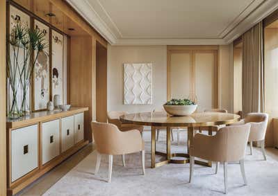  Modern Apartment Dining Room. Central Park South  by Thomas Pheasant Interiors.