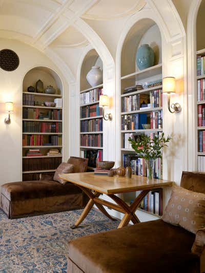 Traditional Family Home Office and Study. Carnegie Hill Townhouse by Matthew Patrick Smyth Inc..