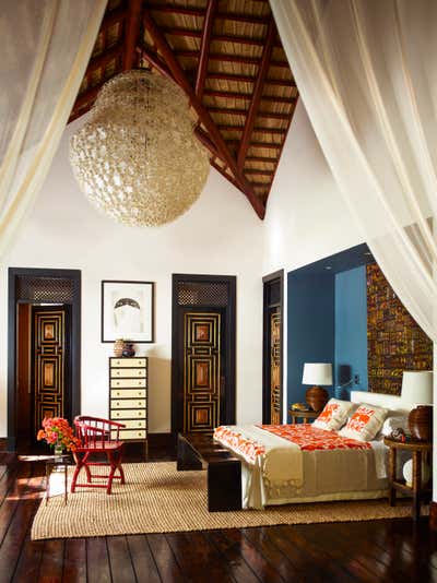  Tropical Beach House Bedroom. Beach House, D.R. by Juan Montoya Design.