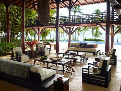  Tropical Living Room. Beach House, D.R. by Juan Montoya Design.