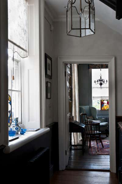  Victorian Entry and Hall.  Charles II Period Townhouse by Riviere Interiors.