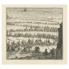 Prozession von Reitern und Kardinälen beim Einzug eines neuen Papstes, ca. 1700