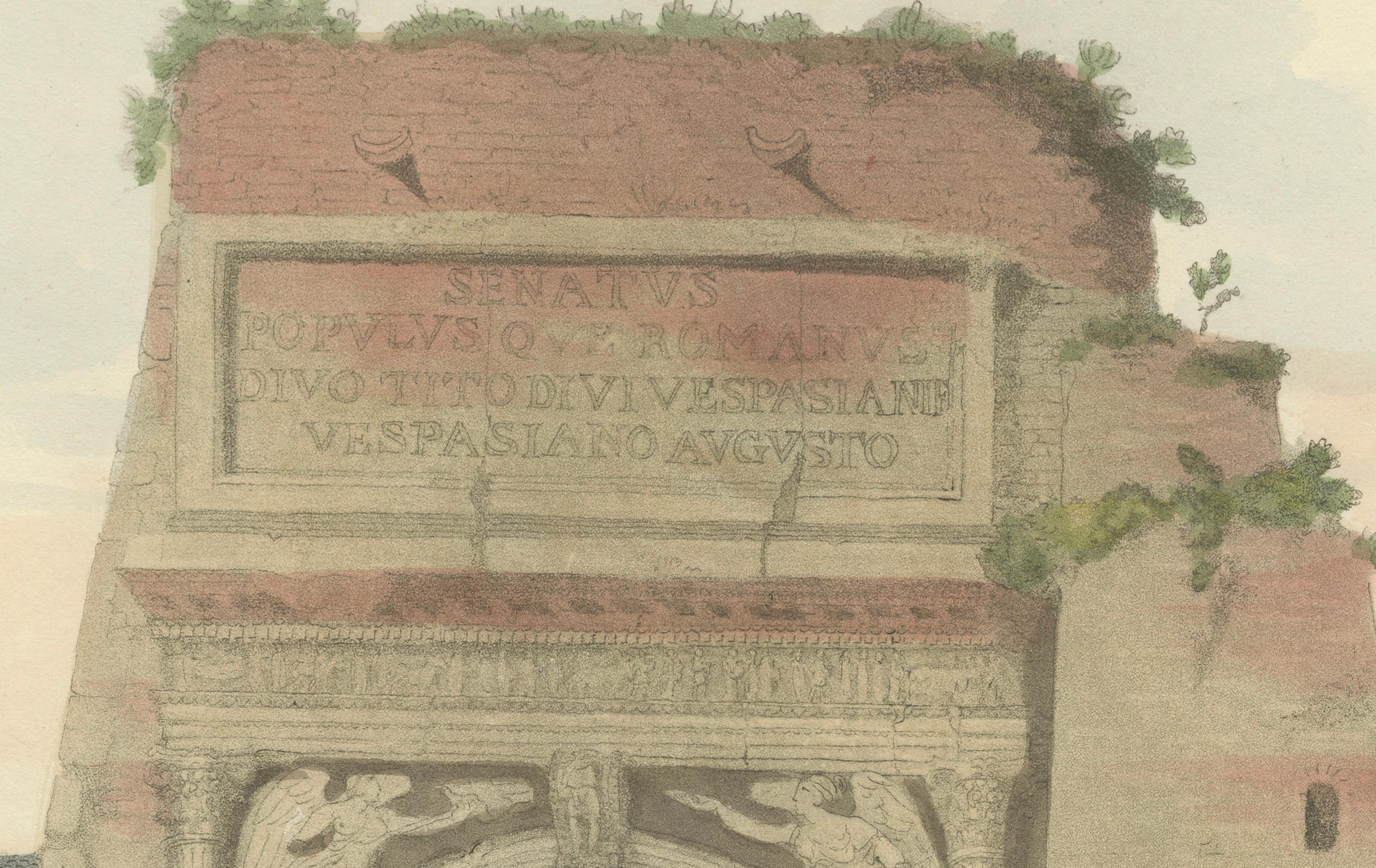 Début du XIXe siècle Procession au Colisée par l'arc de Titus, Rome, 1824 en vente