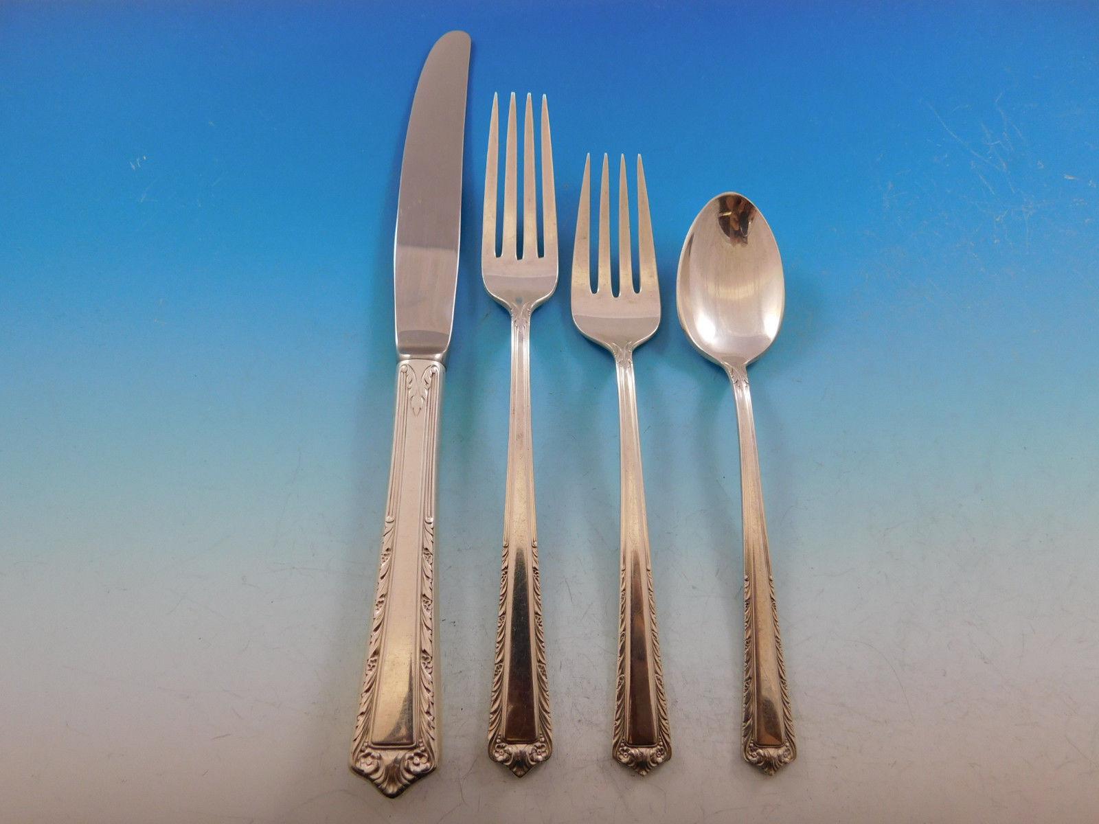 Processional by Fine Arts Set di posate in argento sterling per 8 servizi 46 pezzi In condizioni ottime in vendita a Big Bend, WI