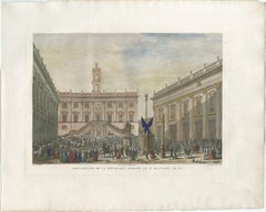 Proclamation of the Roman Republic 1798 – Napoleonic Era Engraving, 1808