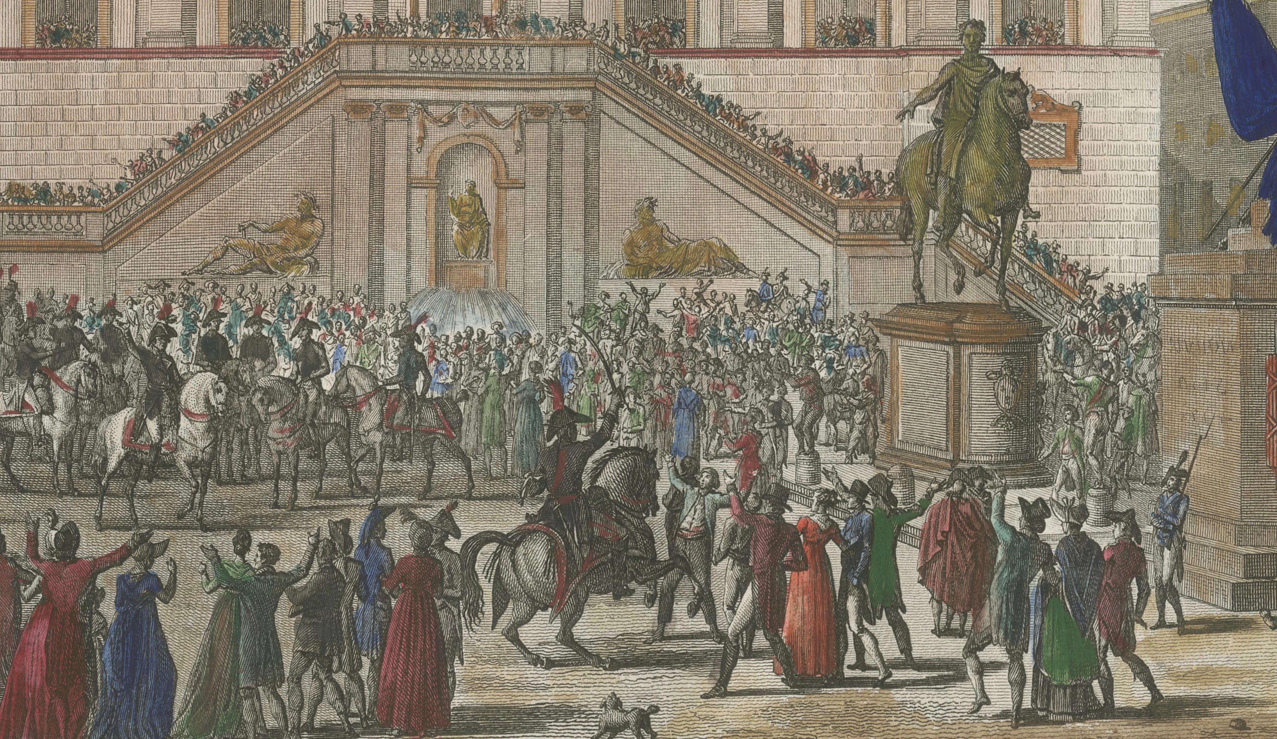 Proclamation of the Roman Republic 1798 – Napoleonic Era Engraving, 1808