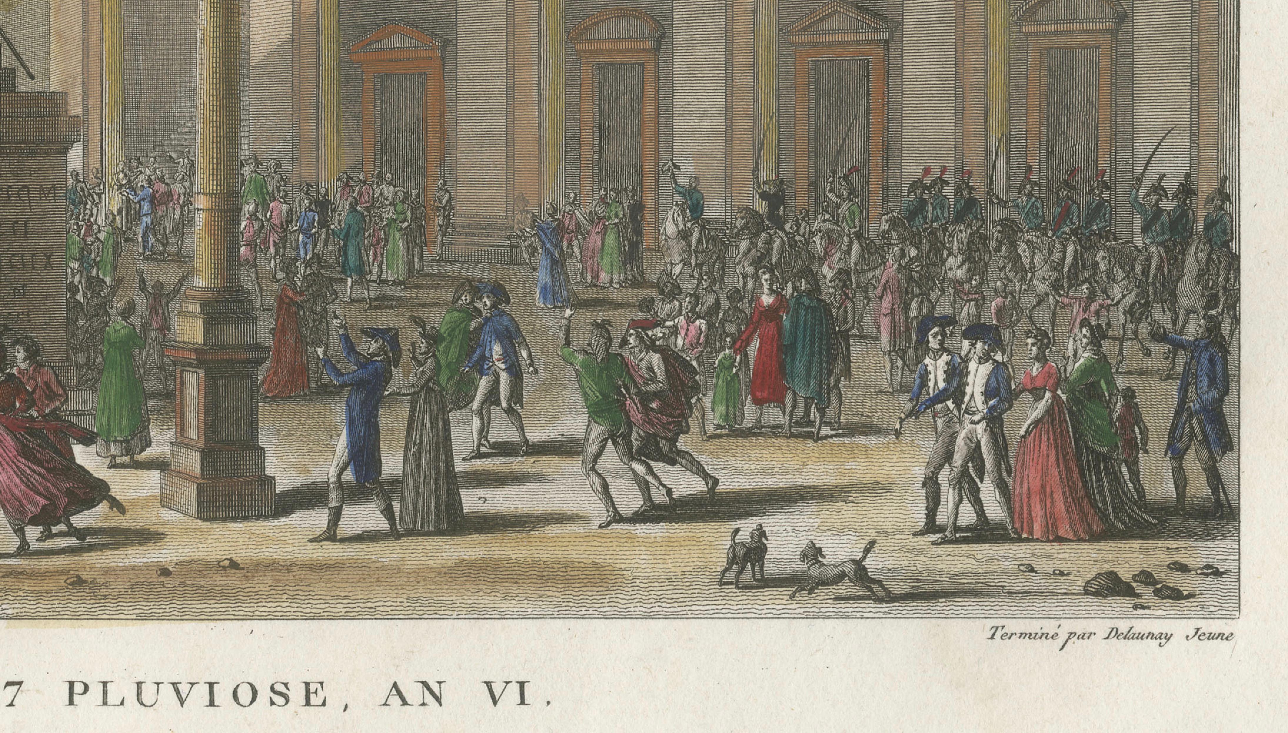 Proclamation of the Roman Republic 1798 – Napoleonic Era Engraving, 1808