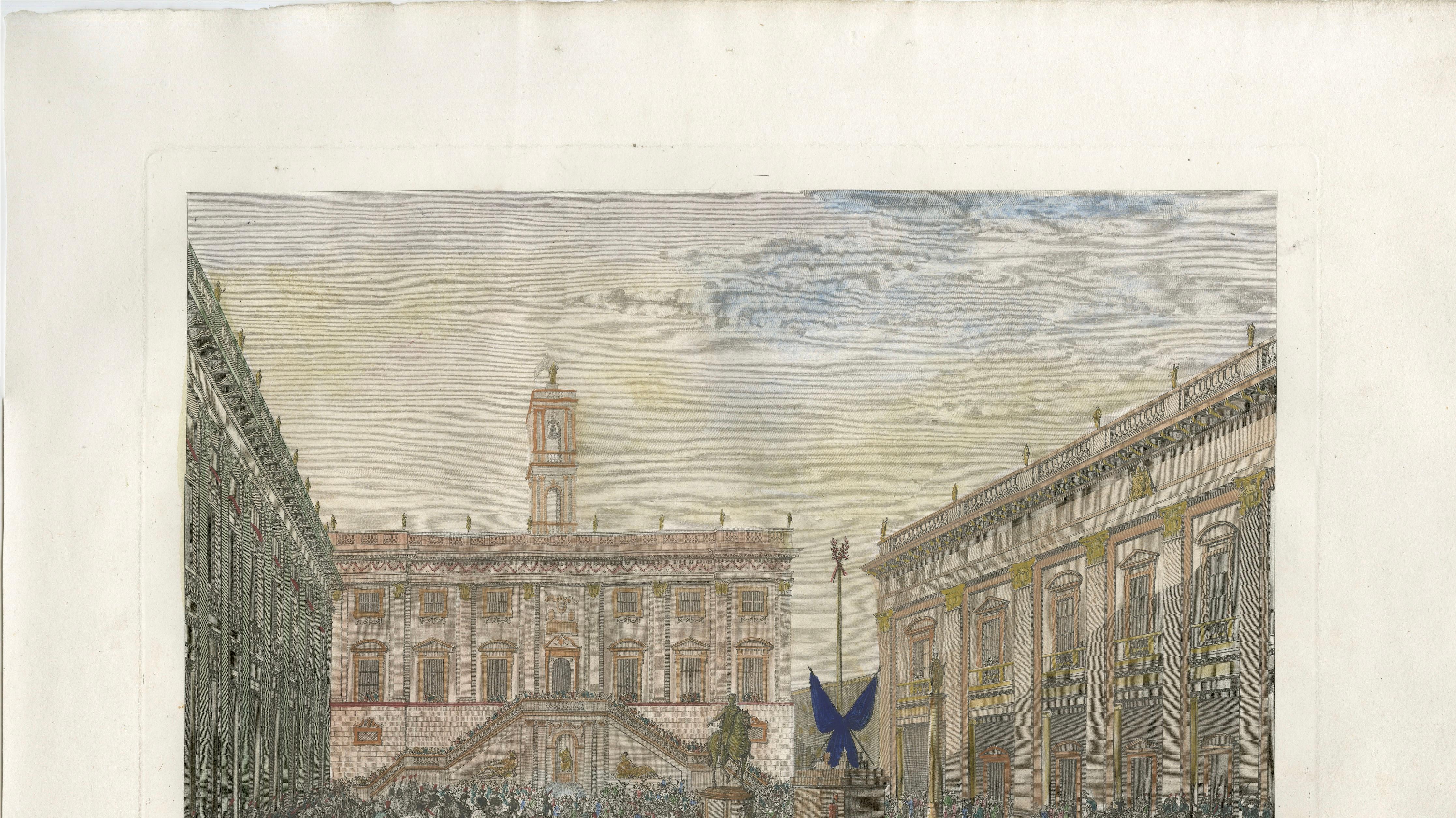 Proclamation of the Roman Republic 1798 – Napoleonic Era Engraving, 1808