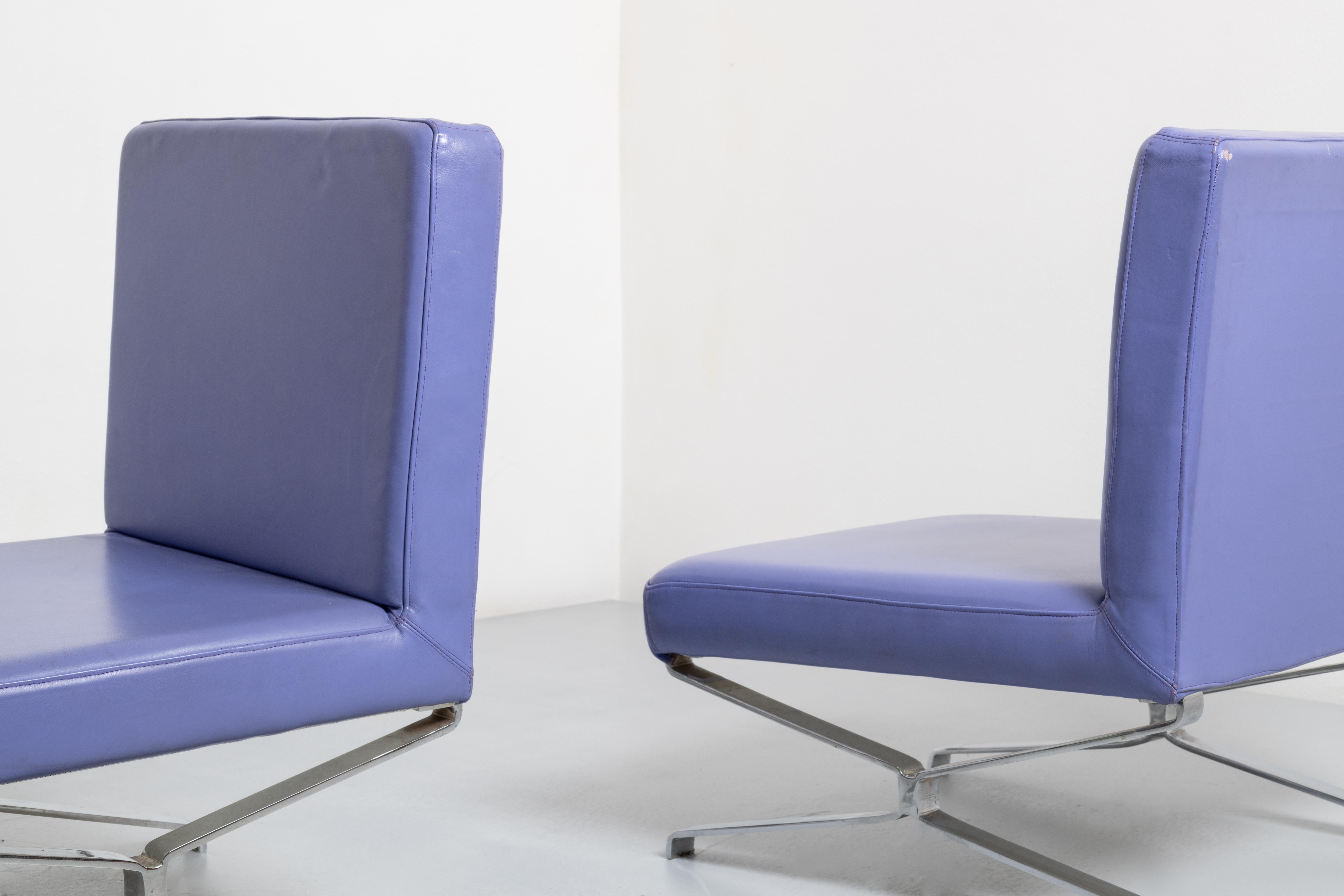 Steel Prod, Italy, C. 1970 Pair of Armchairs For Sale