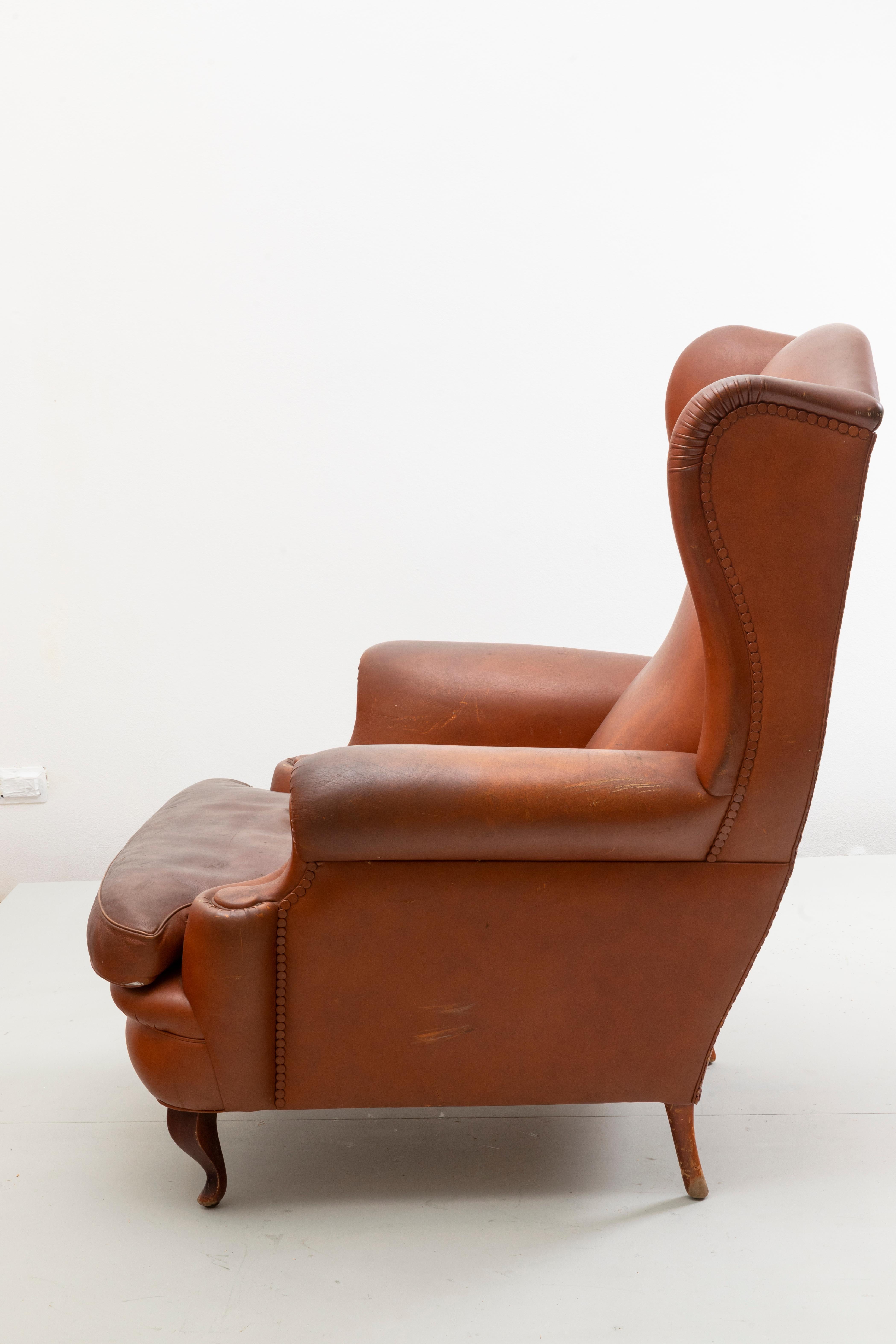Prod, Poltrona Frau, Italy, c. 1980, Pair of Armchairs in Leather For Sale 1