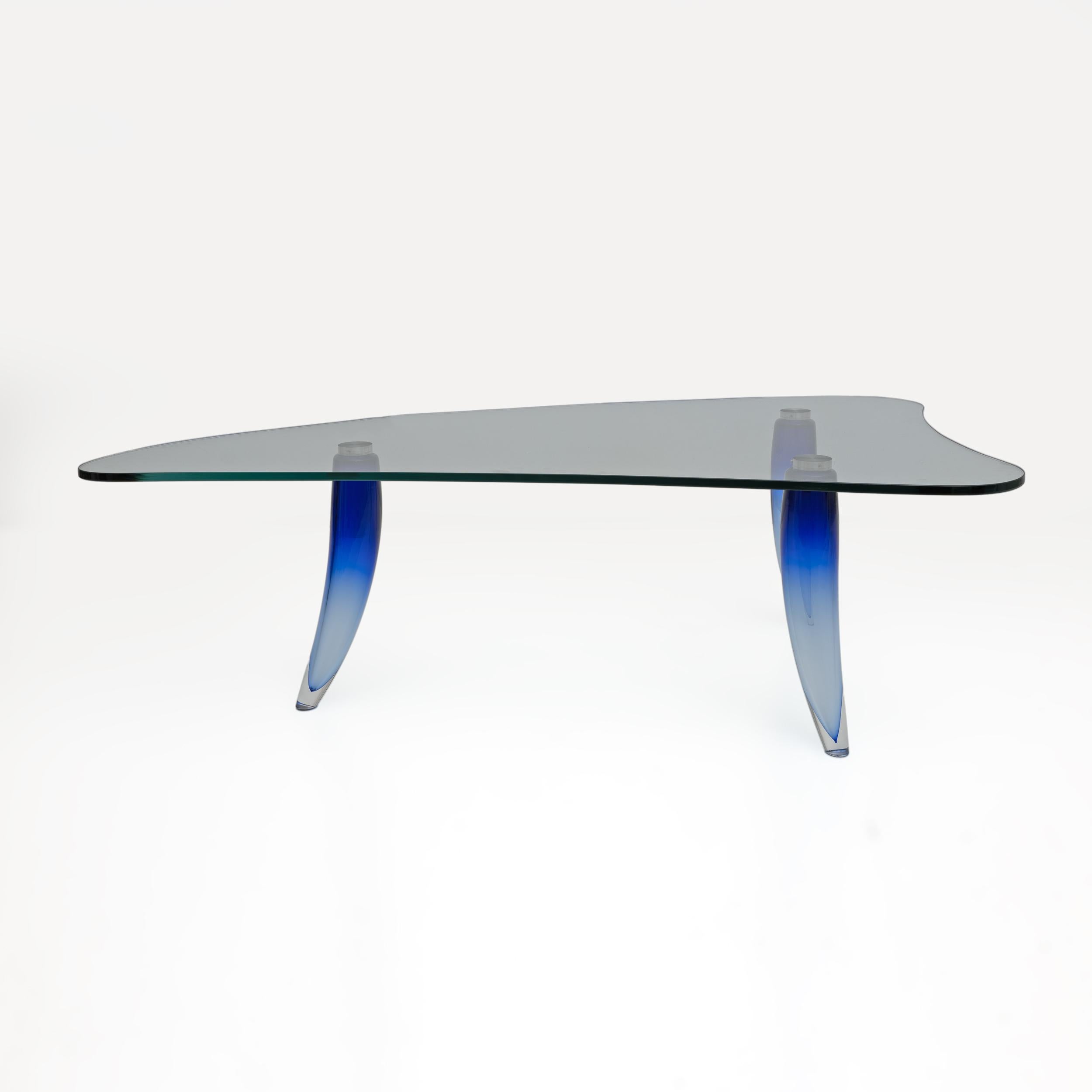 Italian Produced by Seguso Modern Murano Glass Coffee Table for Roche Bobois, 1990s For Sale