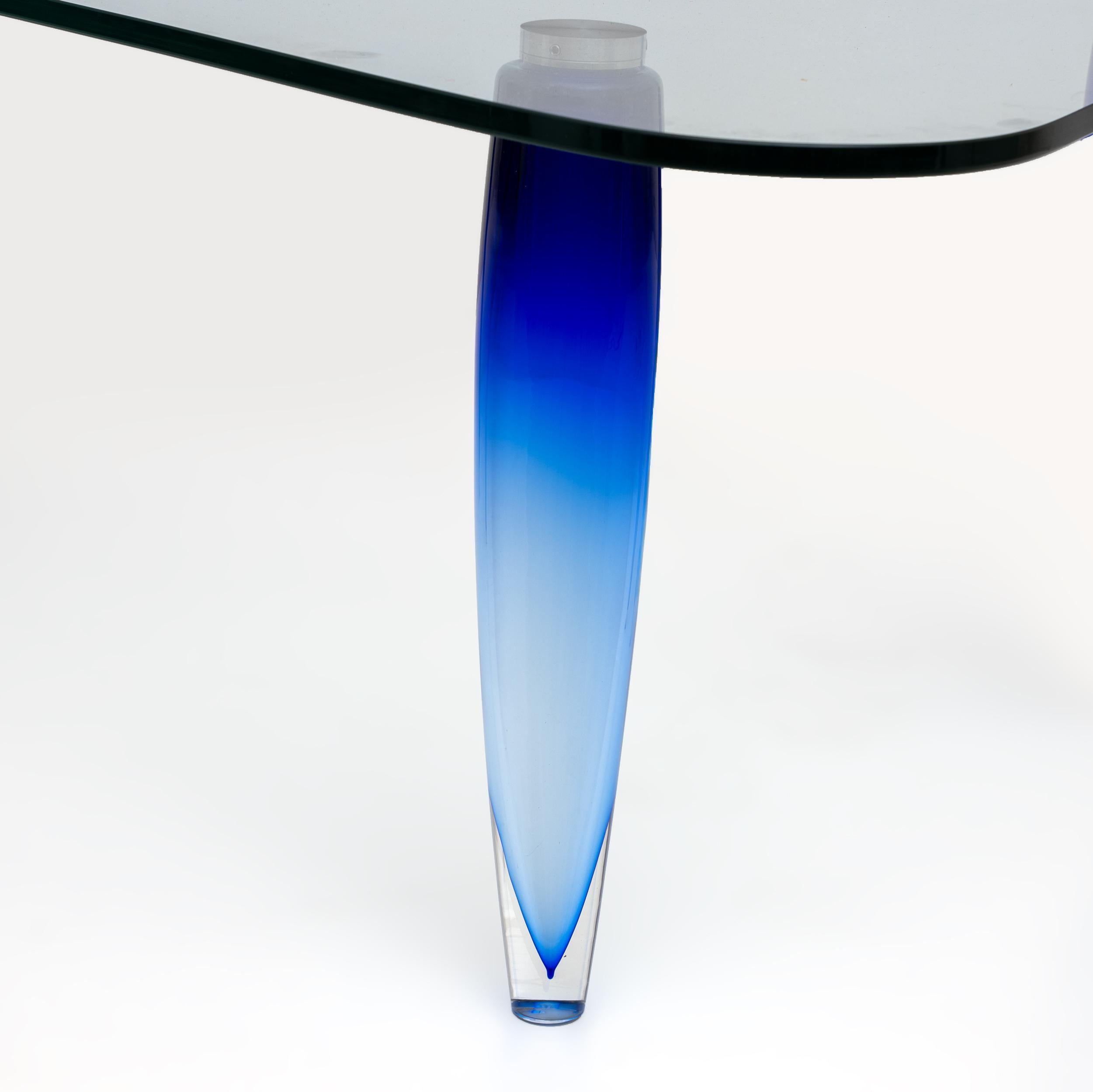 Late 20th Century Produced by Seguso Modern Murano Glass Coffee Table for Roche Bobois, 1990s For Sale