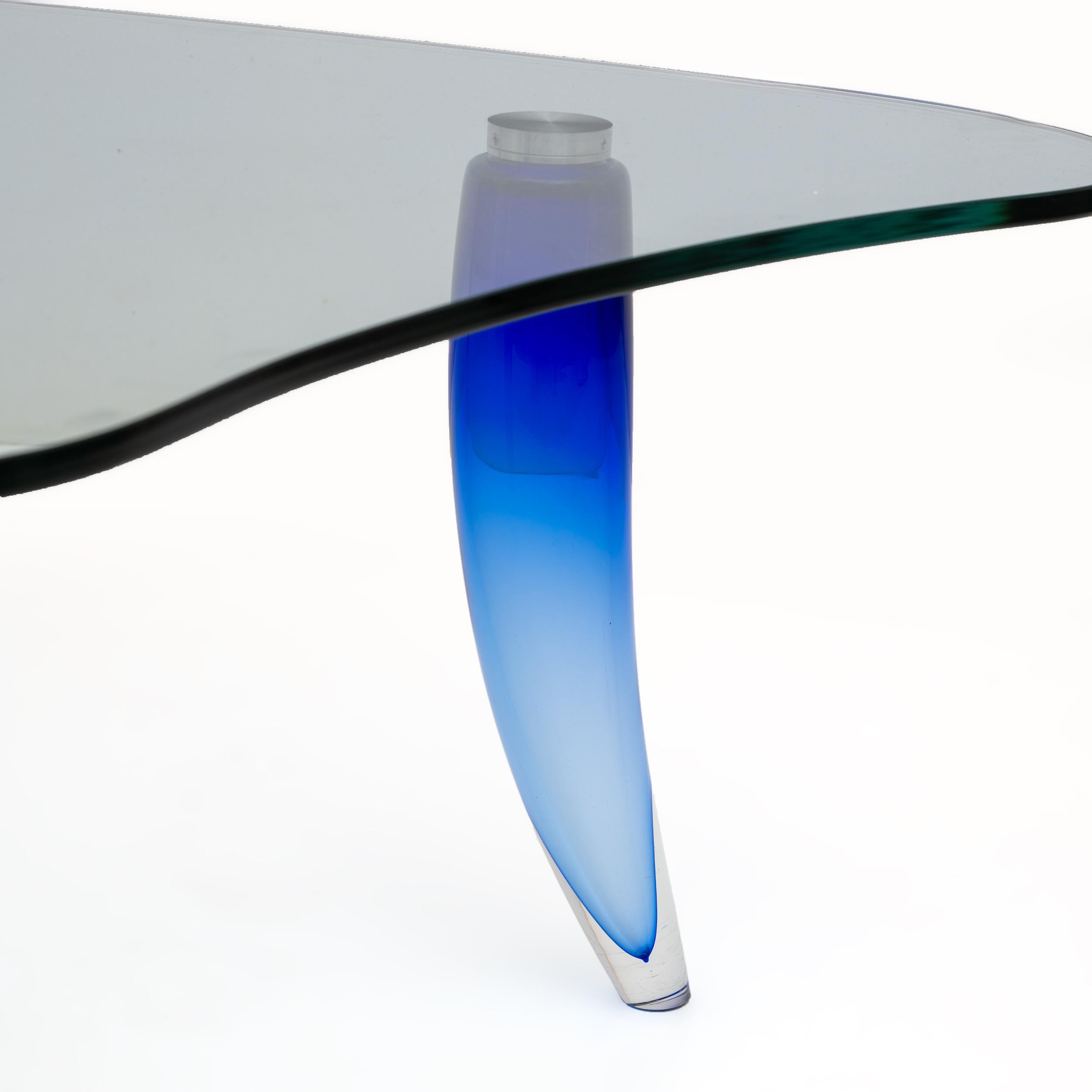 Produced by Seguso Modern Murano Glass Coffee Table for Roche Bobois, 1990s For Sale 1