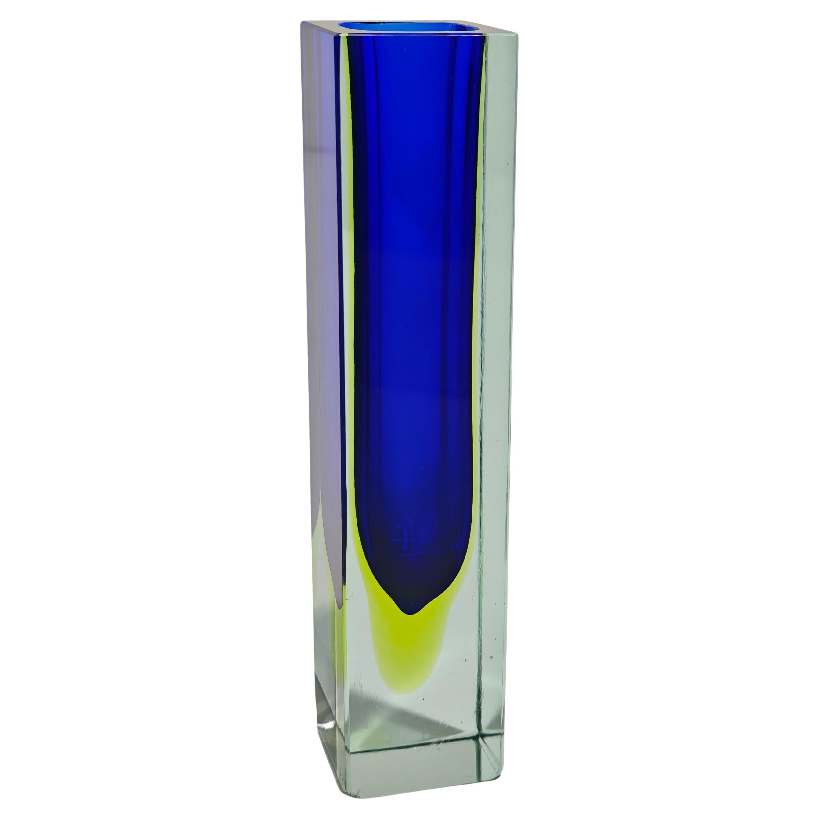 Produzione Seguso Vaso in vetro sommerso Design Italia 1960 Mid-Century Modern