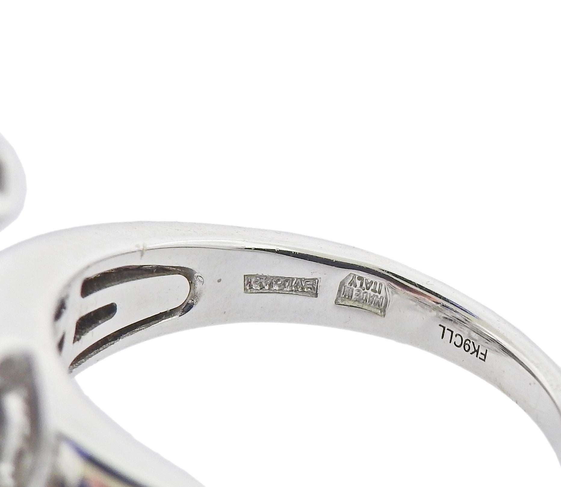 Products Bulgari Diva's Dream Diamond White Gold Flower Ring 128770 In New Condition For Sale In Lambertville, NJ