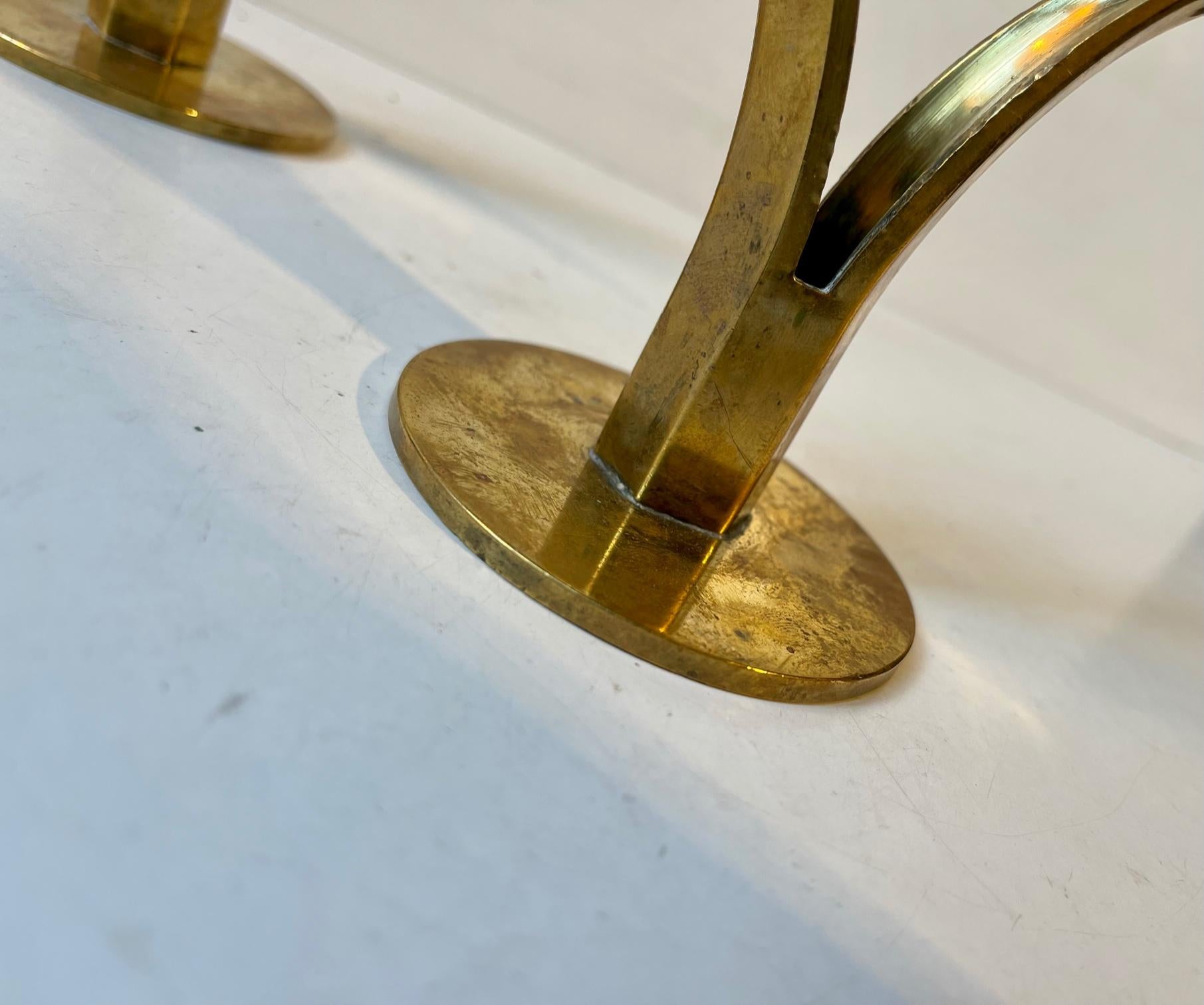 Mid-20th Century Products Vintage Lily Candlesticks in Brass by Ivar Ålenius Björk, 1950s