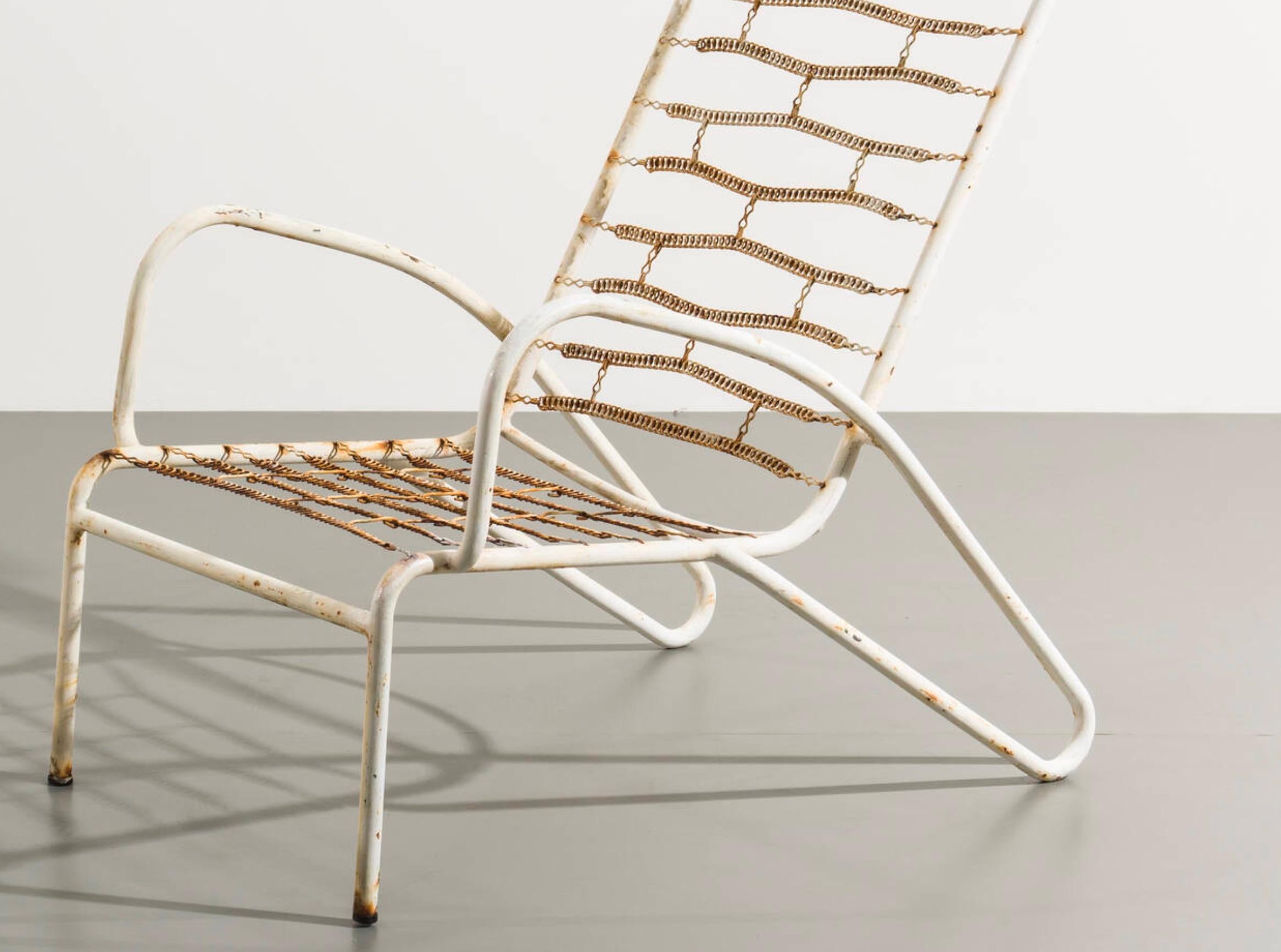 Fabricación italiana, Sillón con reposapiés. 1950s Mid-20th Century en venta