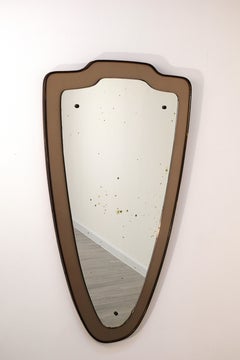 Italian Production - Brass frame mirror, 1950s