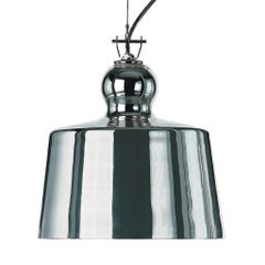 Produzione Privata, Glass Pendant, Silver Mirrored Glass