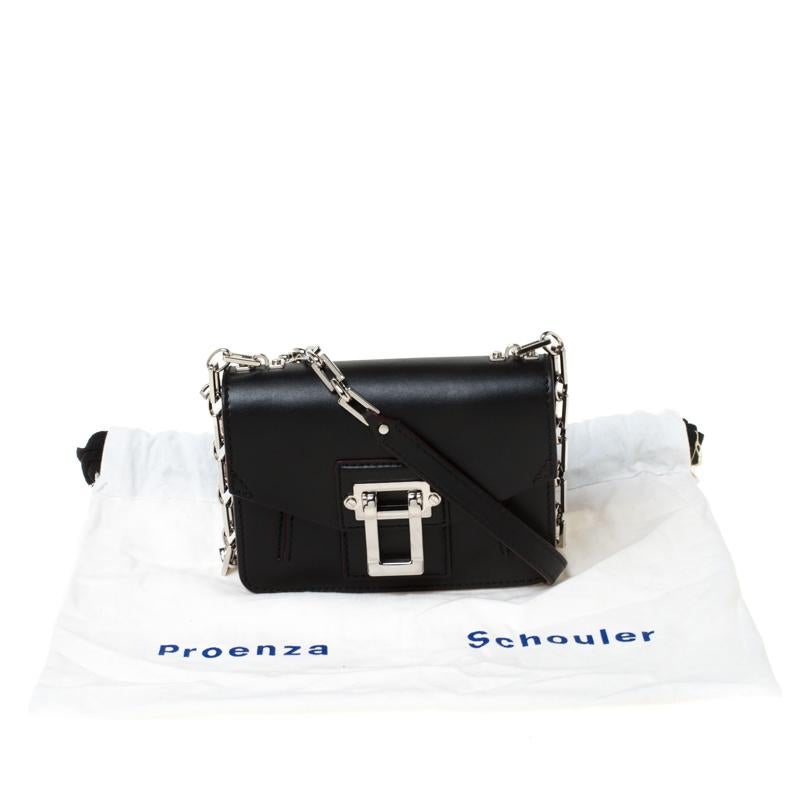 Proenza Black Leather Mini PS1 Mini Indigo Crossbody Bag 7