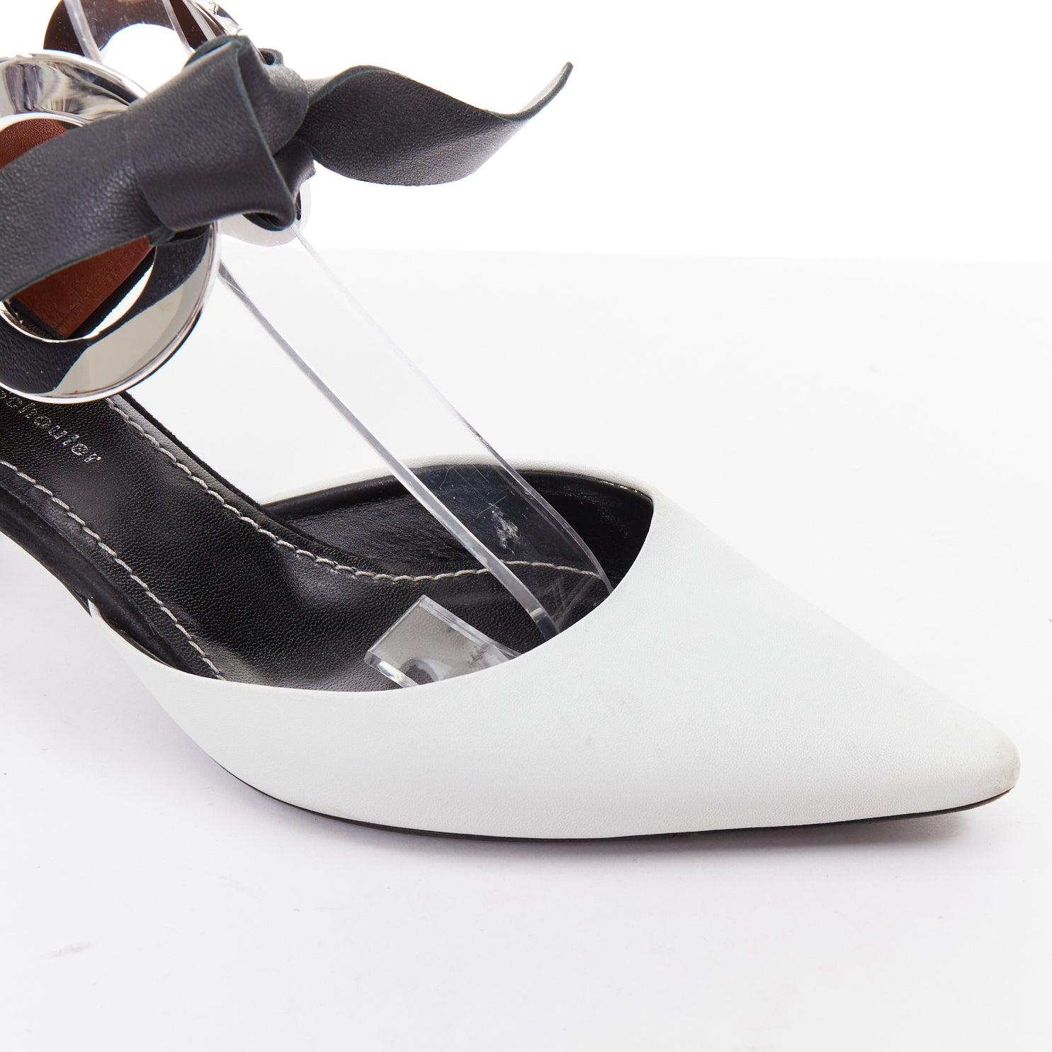 PROENZA SCHOULER 2016 bicolor negro blanco ojal metal tacones EU36 en venta 1