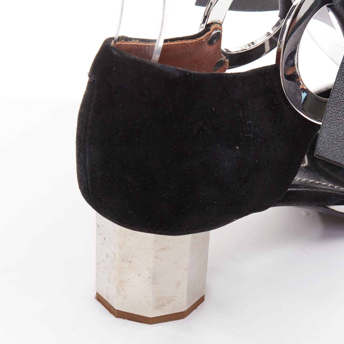 PROENZA SCHOULER 2016 bicolor negro blanco ojal metal tacones EU36 en venta 2