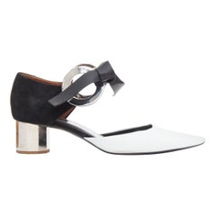 PROENZA SCHOULER 2016 bicolor negro blanco ojal metal tacones EU36