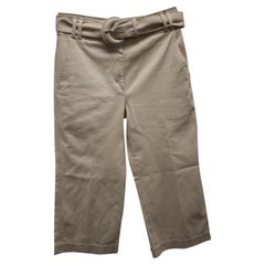 Proenza Schouler Hose mit Gürtel aus beiger Baumwolle